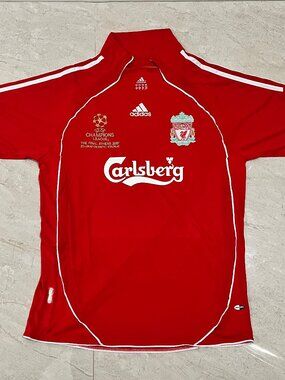 Liverpool 06/08 Champions League Final Home jersey - Gerard #8 US SIZE MEDIUM